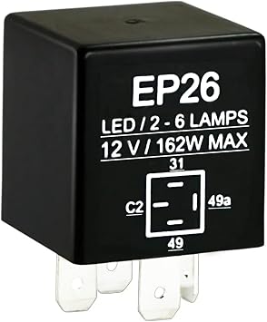 4 pin EP26 LED Turn Signal Flasher Relay Compatible with Jeep TJ Wrangler 1997 1998 1999 2000 Compatible with Dodge Grand Caravan NEON 93-99 56009339 Hazard Warning Relay Not fit 01-06 TJ Wrangler