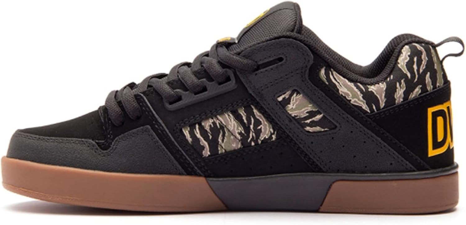DVS Men's Comanche 2.0+ Skate Shoe, Black Jungle Camo Nubuck, 10