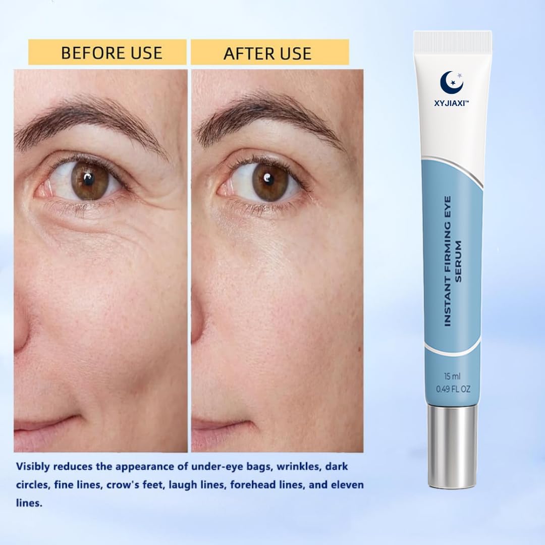 Instant Firming Eye Serum, Anti-Aging Formula for Under Bags and Wrinkles, Under Eye Cream, Wrinkle Filler, Visibly Improves for Bags Dark Circles Treatment for Puffines, 15ml (Fragrance Free) - Image 2