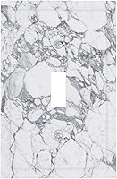 Vista 32 de Cubierta de Pared de Interruptor y Toma de Corriente de 1 Gang de Patrón Texturizado de Mármol Turquesa Oscuro Azul Gris Moderno Abstracto de Lujo