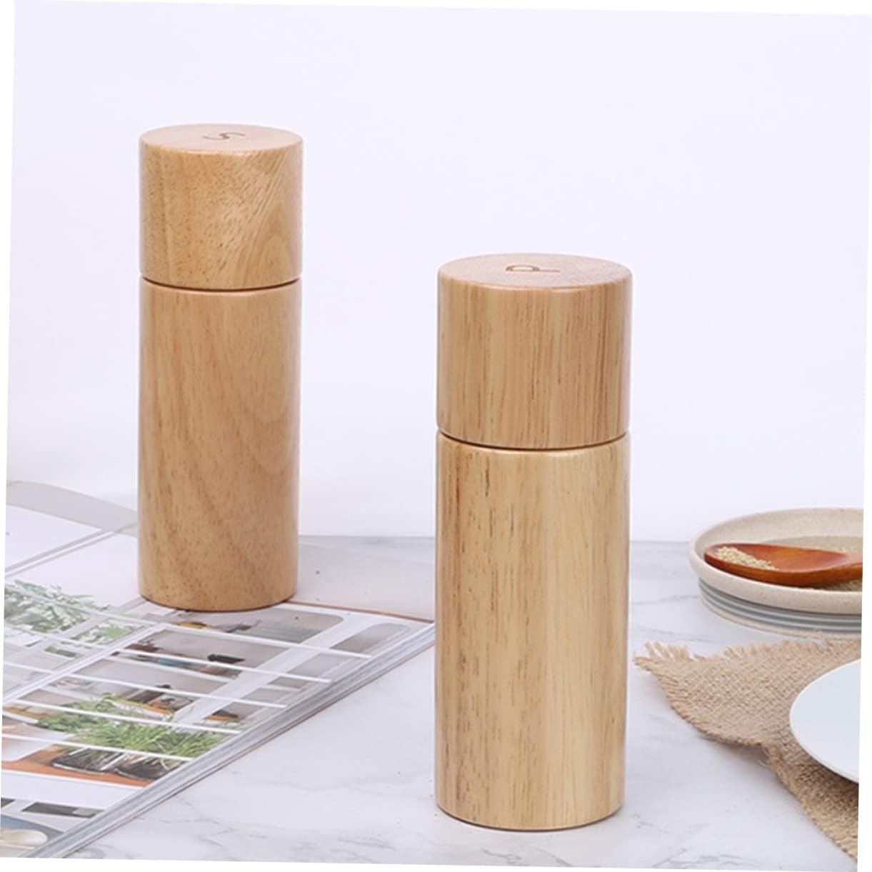 Mill Pepper Grinder Wooden Manual Seasoning Bottles Resistant for Seasoning