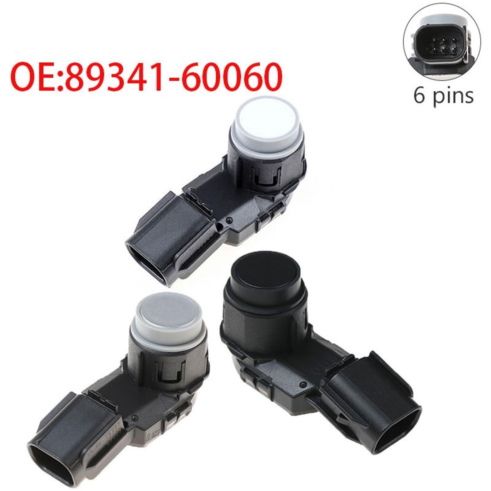Sensore di parcheggio wireless PDC per Toyota 89341-60060 8934160060 parti(4PCS Black)