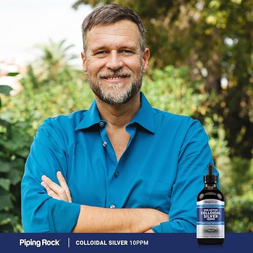 Miniatura 6 de Líquido de plata colodial  10 ppm  4 oz  Bioactivo  Tecnología Nano Silver  Vegetariano, sin OMG, sin gluten  por Piping Rock