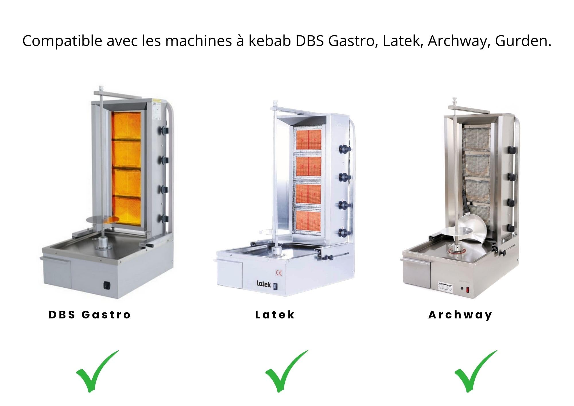 Brûleur radiant infrarouge pour machine à kebab – Compatible GN & GPL – 22 x 16,5 x 7 cm – Pièce de rechange Archway/Gurden/Latek/DBS