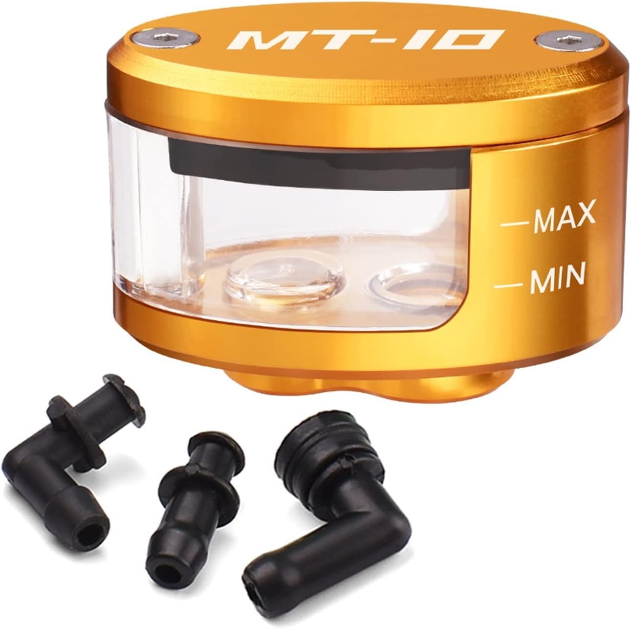 for YH MT10 MT-10 MT 10 All Years 19 18 17 Motorcycle Brake Clutch Tank Cylinder Fluid Oil Reservoir Cup(Gold)