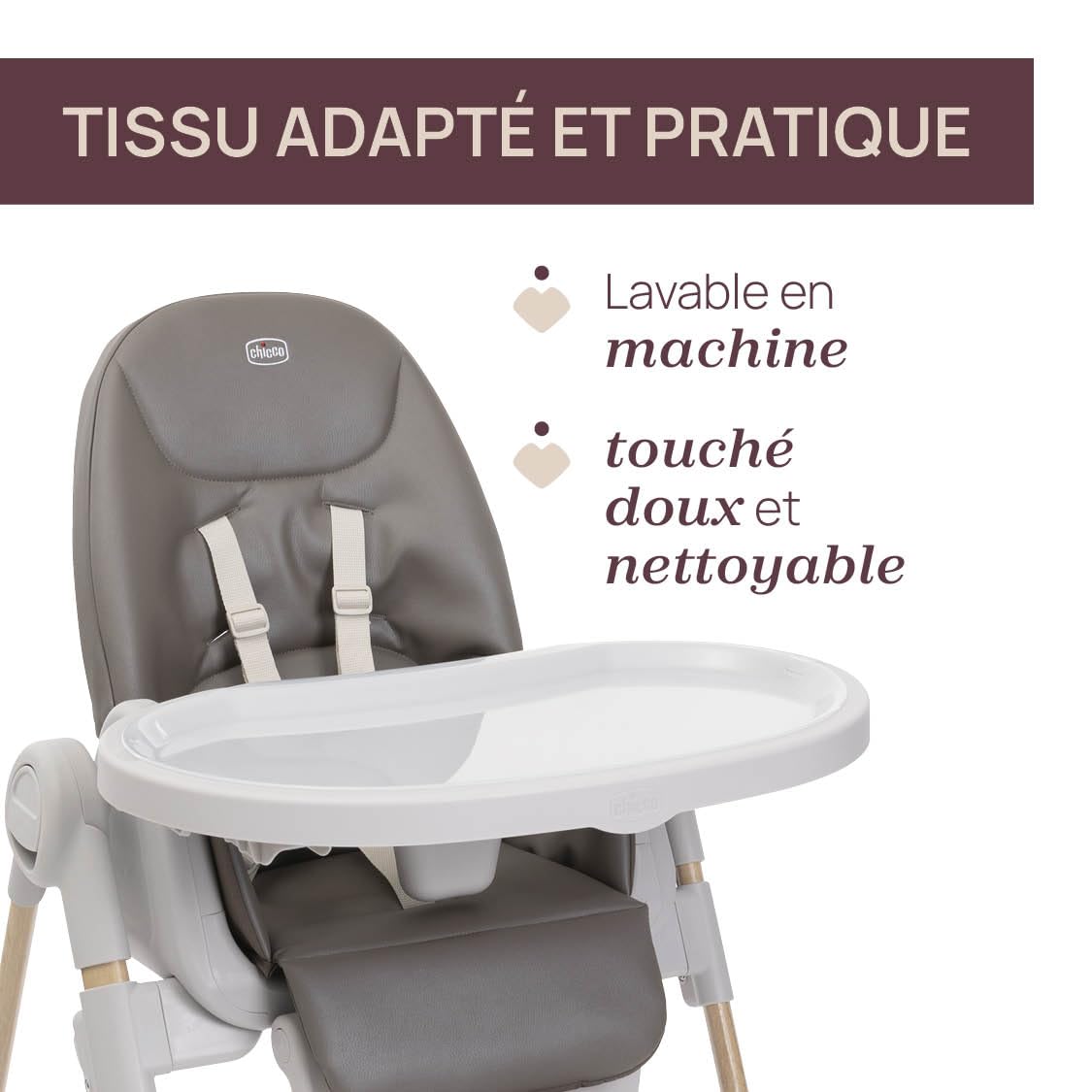 Chicco Polly Armonia Trona Evolutiva para Niños de 0 Meses hasta 40 kg, Trona 3en1, 9 Niveles de altura, 3 Posiciones de reclinado, Reposapiés Regulables, 4 Ruedas, Cierre Compacto, Marron
