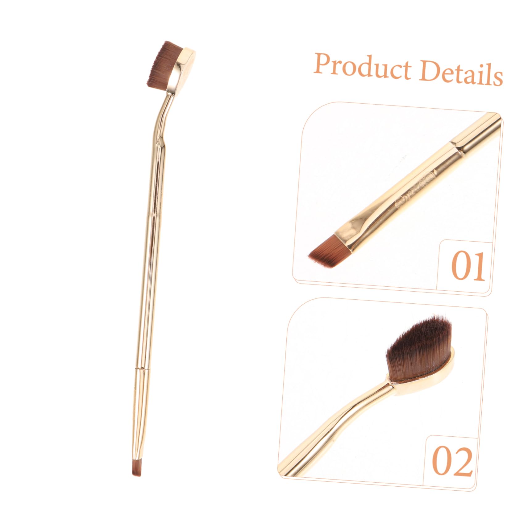 Healeved Professional Makeup Tools 2-in-1 Concealer Brush for Foundation Eye Shadow Nose Cream