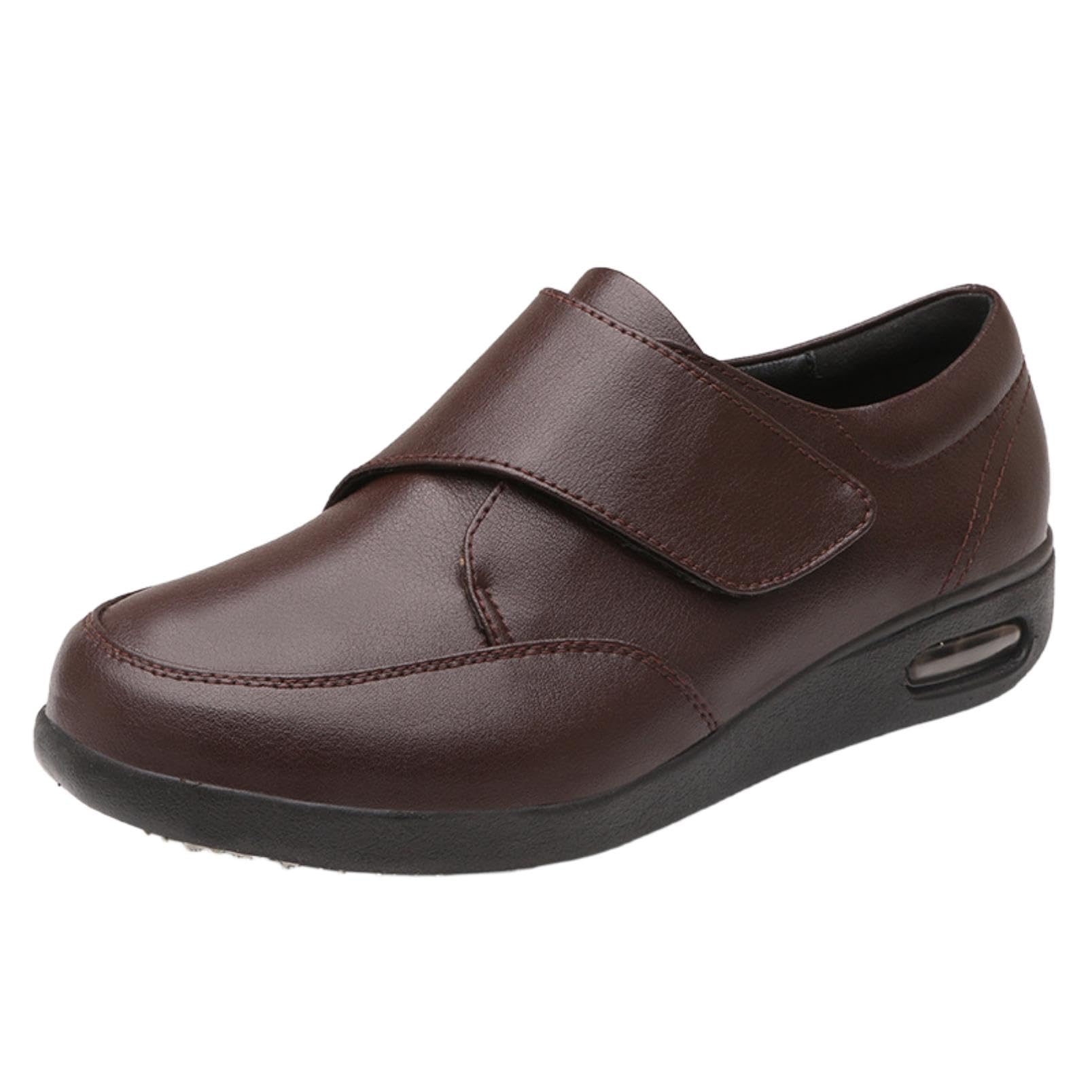 Genérico Zapatos Hombre Caminar Ajustables Transpirables Anchos Antideslizantes