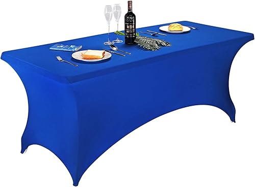 FELIZEST - Mantel elástico ajustado de elastano, para mesa plegable de 1.8 m o 1.2 m o 2.4 m o 1.5 m, mantel rectangular de cóctel, perfecta para