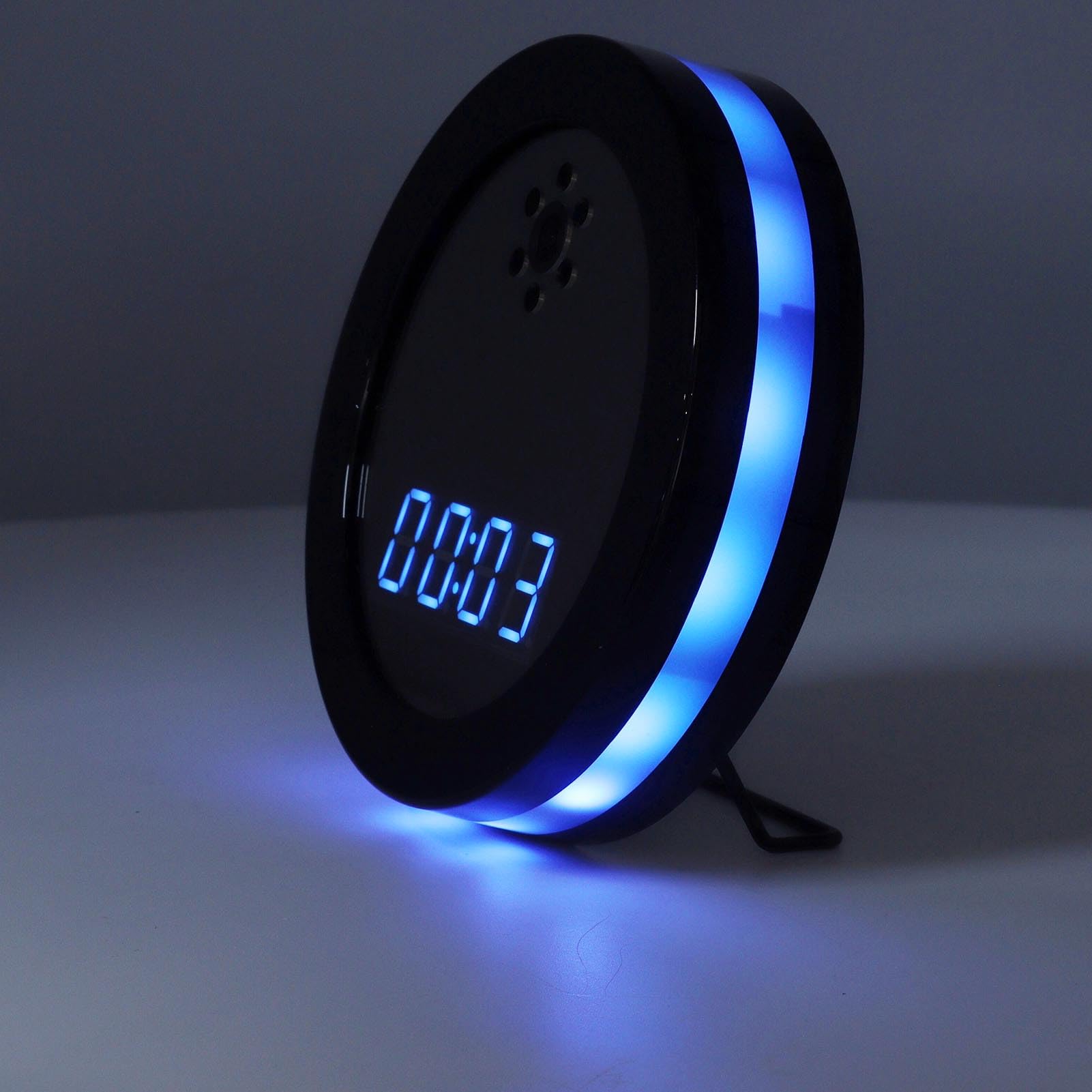 Reloj con Cámara Oculta, Cámara de Seguridad 1080P con Intercomunicador Remoto de 2 Vías, Visión Nocturna HD, Enfoque Automático, Detección de Movimiento, Grabación en Bucle,