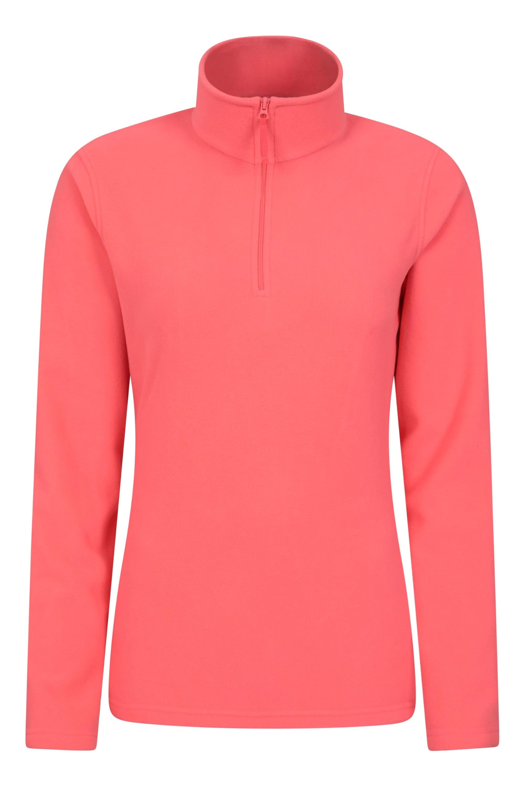 Mountain Warehouse Bright Pink Camber Half Zip Women's Striped Fleece - Lightweight, Warm & Cosy Half Zip Sweatshirt Top - Best For Camping, Outdoors, Travelling & Hiking Small