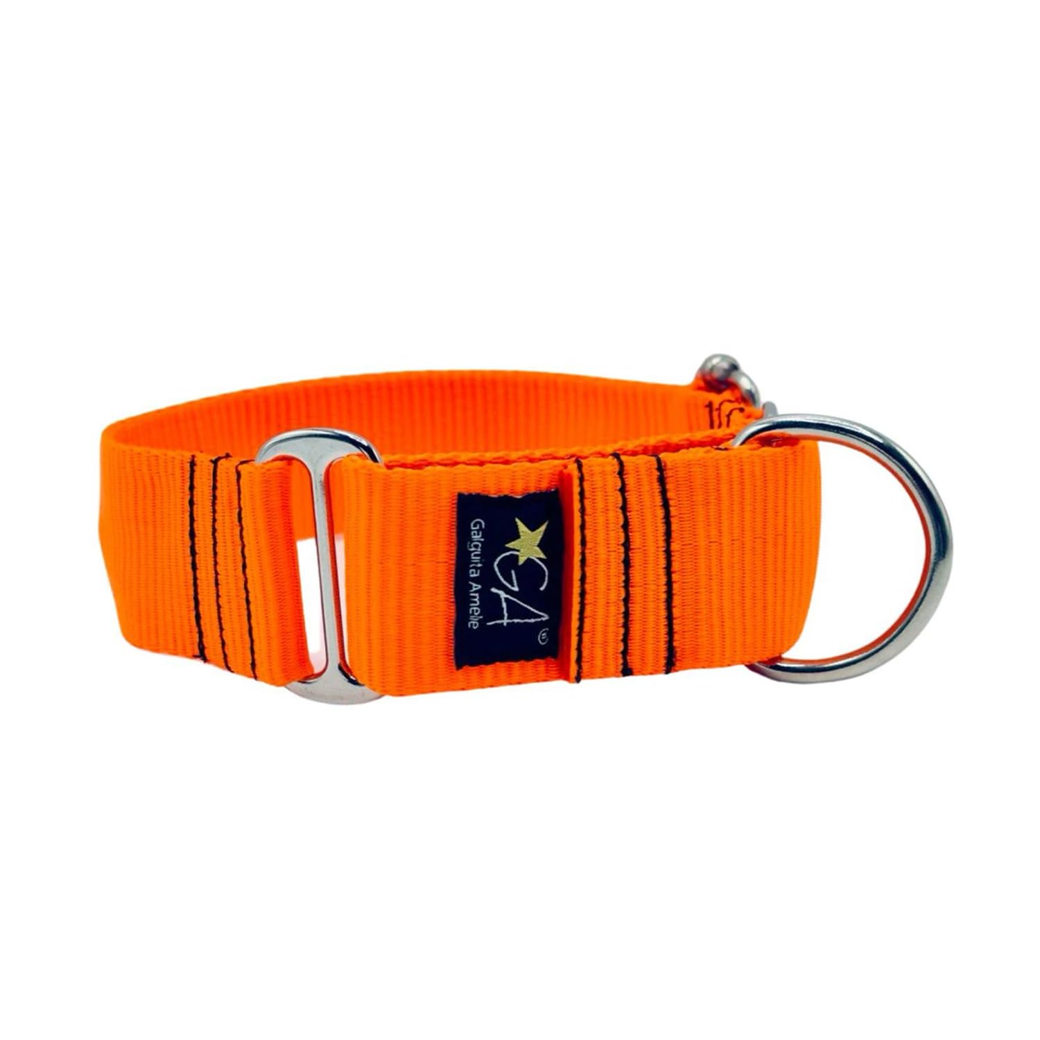 Collana Martingale Nude Arancione Fluor 4 cm Taglia L