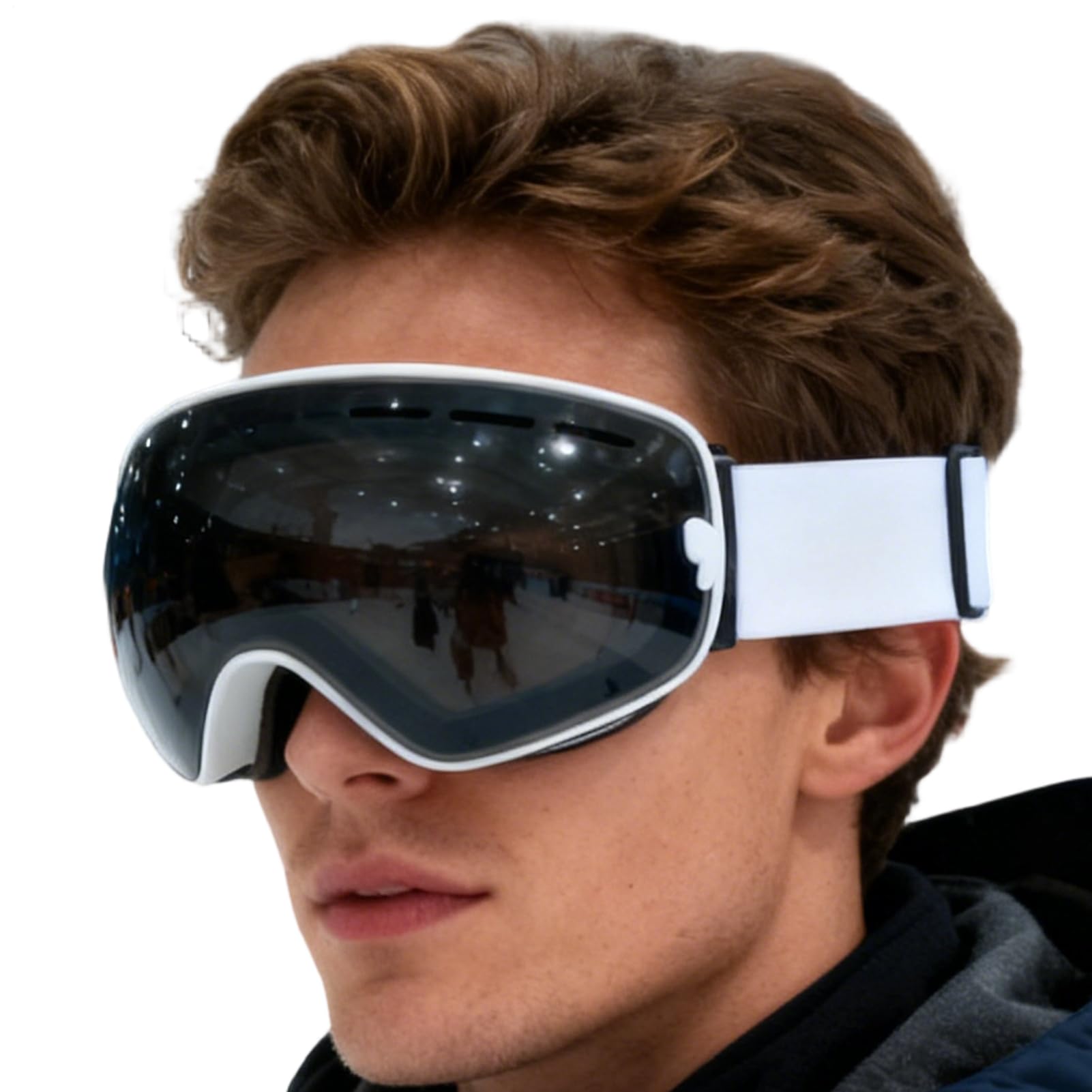 Gogle śnieżne – okulary chroniące przed promieniowaniem UV, gogle snowboardowe, przeciwmgielne, z regulowanym paskiem, do sportów na świeżym powietrzu, roweru, jazdy na nartach, snowboardzie, dla
