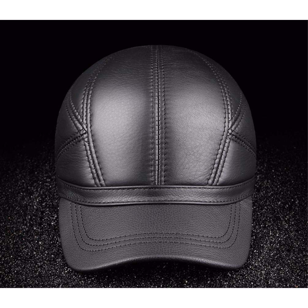 Cappello in Vera Pelle, Berretto da Baseball in Pelle Casual da Uomo Autunno e Inverno
