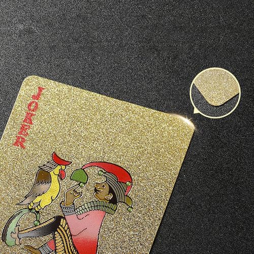 Generisch Goldfolie Pokerkarten, Pokerspielkarten | Gold Foil Poker Desktop Game | wasserdichte Spielkarten Standard für Unternehmensaktivitäten, Hochzeitsgedenken – Bild 5