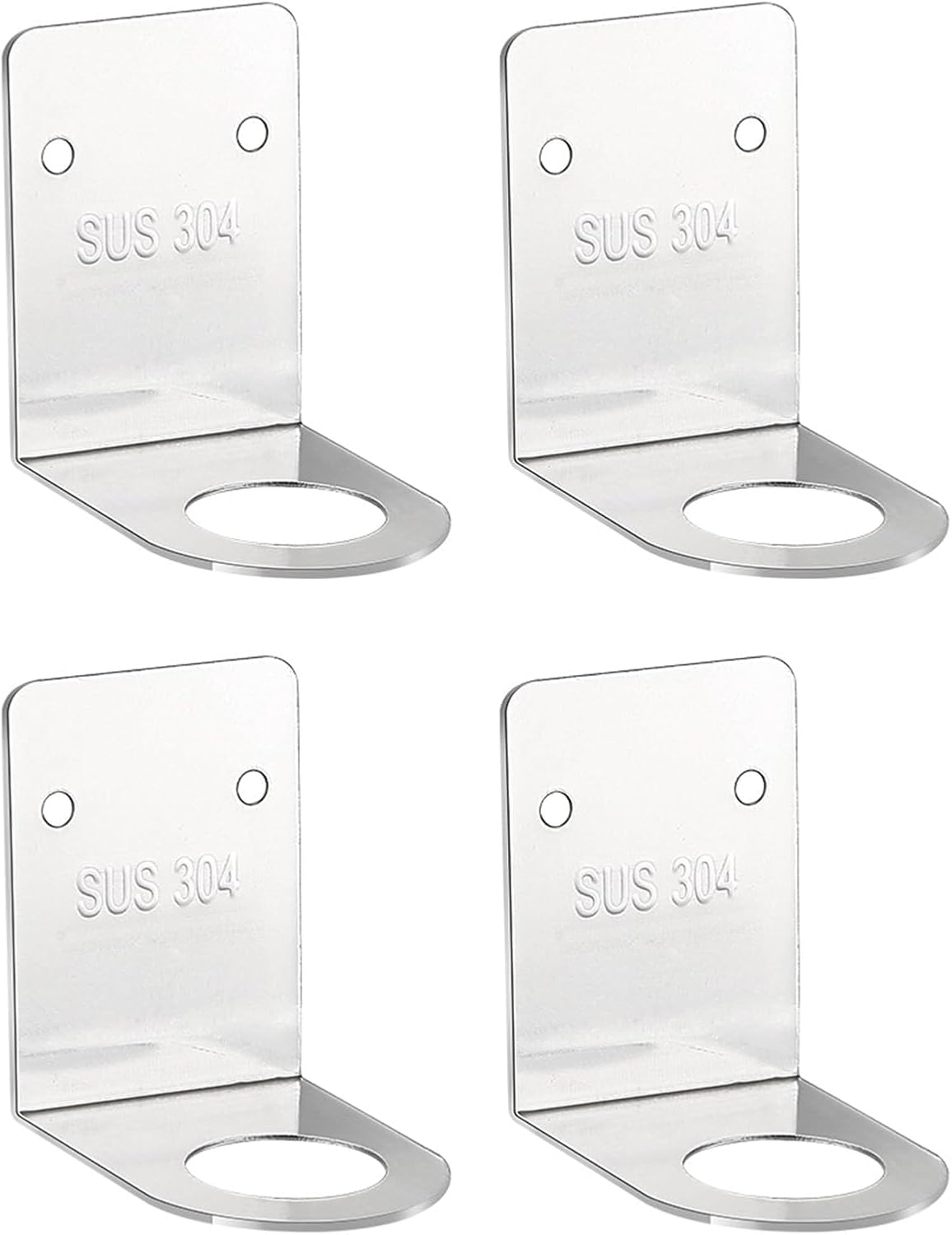 Liquid Soap Bottle Hanger, 6Pcs Silver Soap Bottle Holder Wall Mount