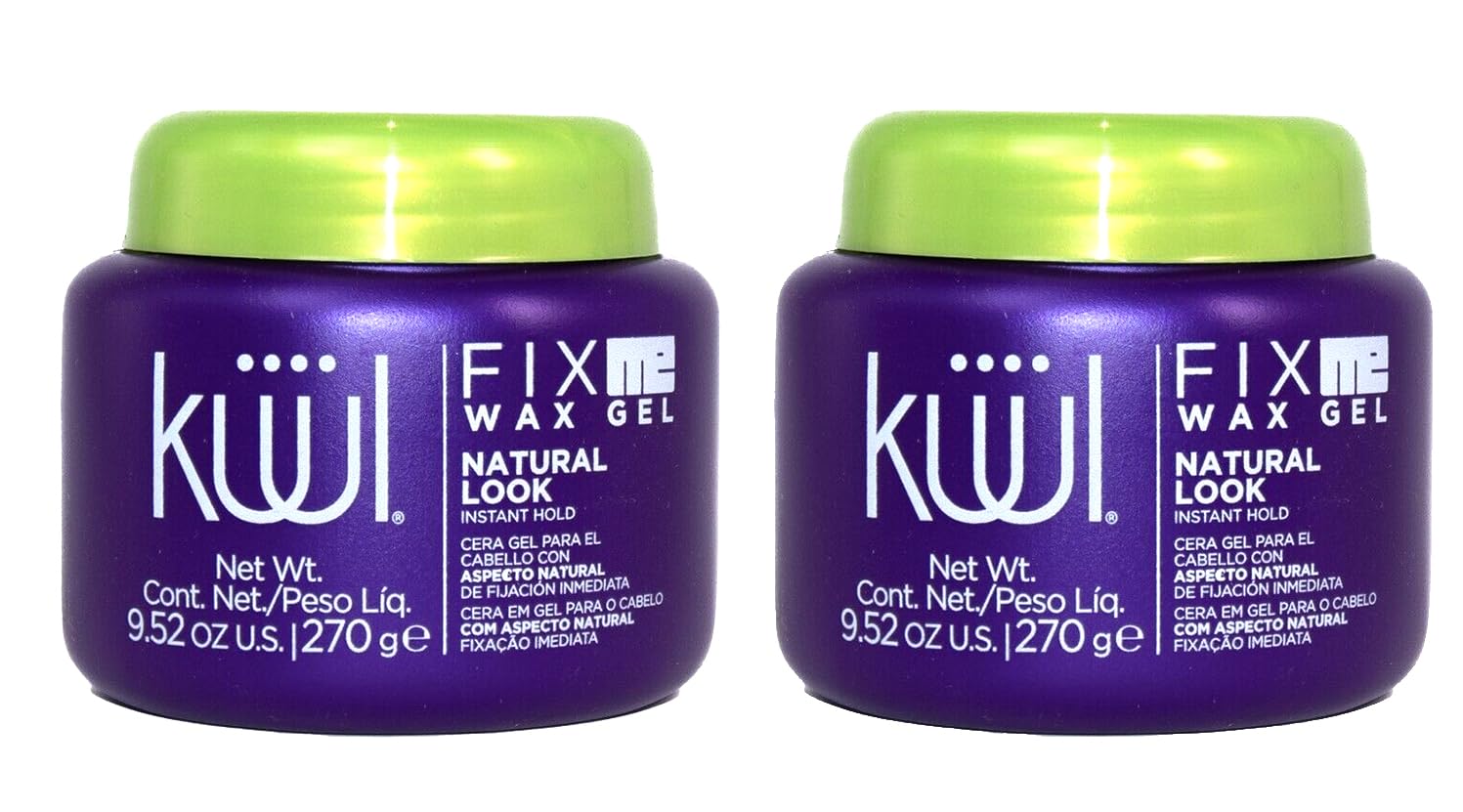 Generic Kuul Fix Me Wax Gel Look Natural (2 Pack) (aspecto natural), Clear
