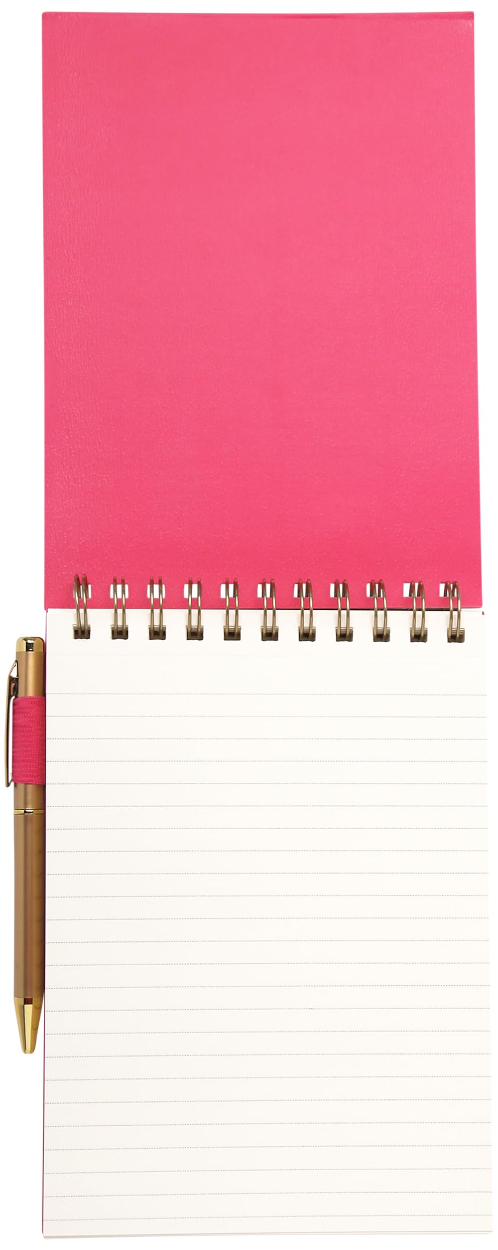 Eccolo Cuaderno con espiral superior rayado, bloc de notas de tapa flexible con bolígrafo incluido y lazo para bolígrafo (240 páginas perforadas), bloc de notas A5 ideal para tomar notas en la