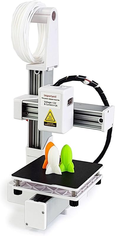 Mini 3D Printer, 3D Printers for Beginners, High Speed & Precision Frequency Division Multiplexing 3D Printer, Printing Size 100 x 100 x 100mm / 4 x 4 x 4in (White)