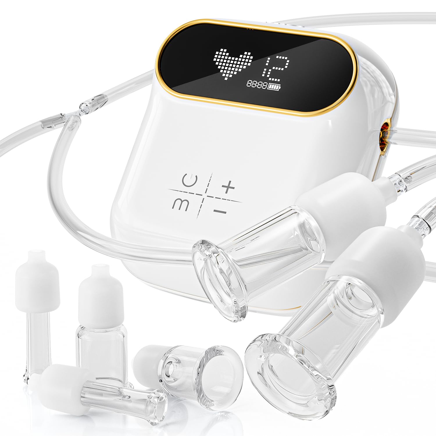 6-teiliges Elektrisches Schröpfen-Set fürs Gesicht aus Glas, 3-in-1 Gua Sha Gesichtsmassage-Werkzeuge für Augen und Nacken, 3 Größen Vakuum-Saugbecher zur Reduzierung von Cellulite und Schwellungen