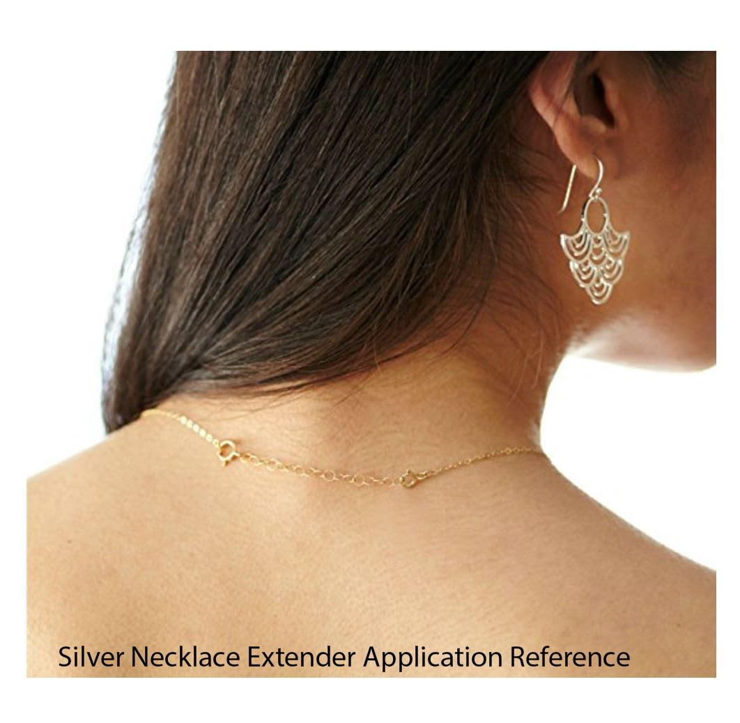 Adabele SS102-2 Kettenverlängerung aus echtem 925er-Sterlingsilber, mit Verschluss, 5,1 cm, dünn, starke Kabelkettenverlängerung für Halskette, Fußkettchen, Armband, Schmuckherstellung,