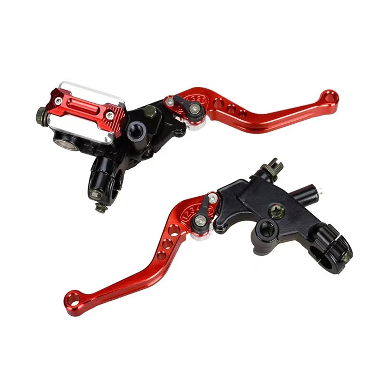 Zynther Motorcycle Brake Clutch Lever 22mm Universal Motorcycle Brake Clutch Levers Hydraulic Front Pump(Red)
