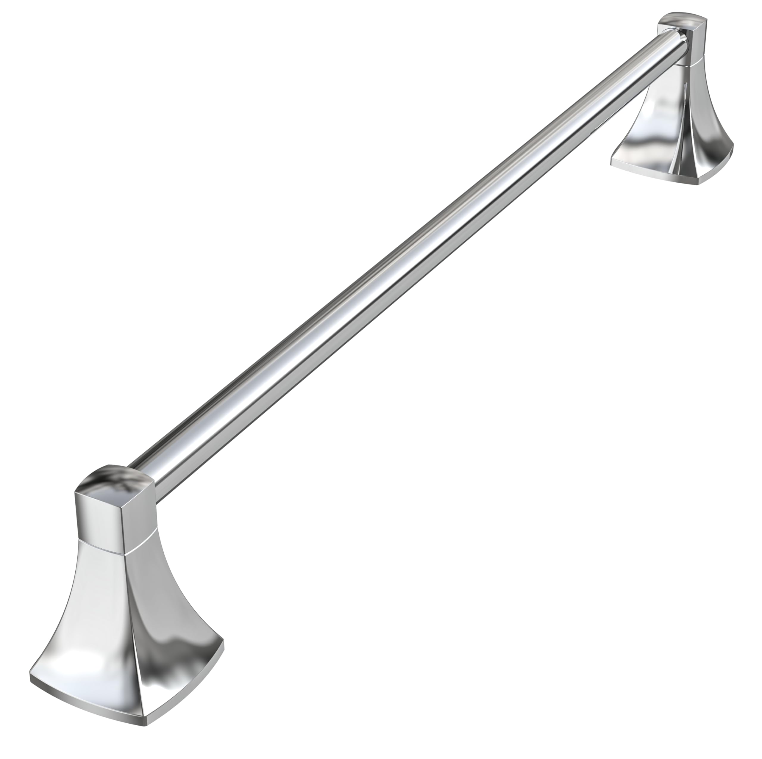 Barre porte-serviettes chromée de 61 cm en acier inoxydable SUS304 pour une fixation murale