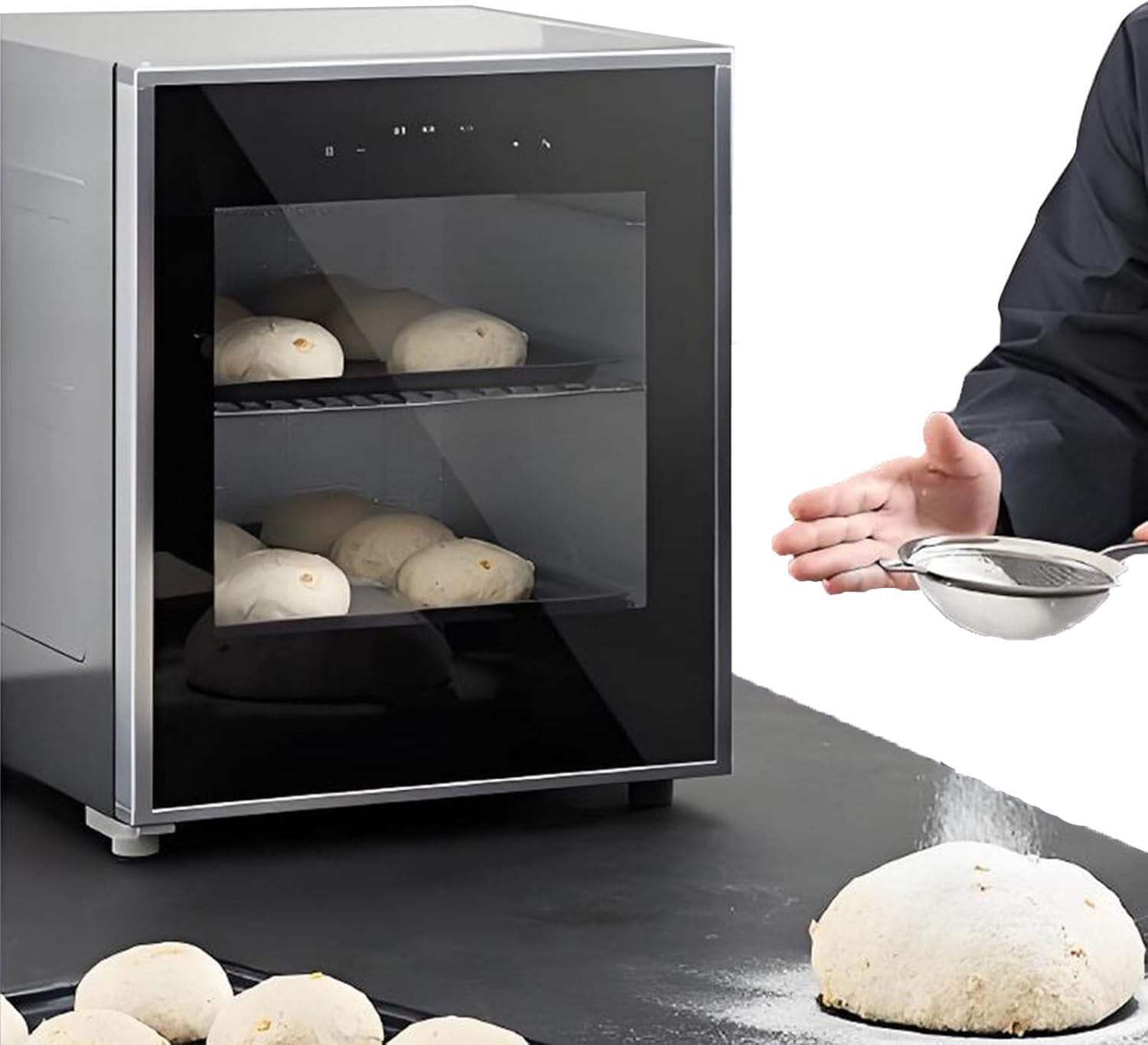 LjlXanthiper 40l Baking Machine for Even Fermentation,Commercial-Grade Dough Proofing Box,Removable Electric Dough Proofer,Timing Function,For Baking,Fermentation,Yogurt Making
