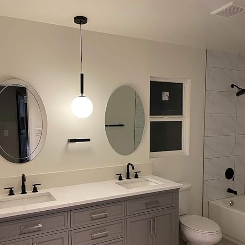 Miniatura 39 de KCO Iluminación moderna globo luces colgantes iluminación isla de cocina luz colgante blanco y dorado iluminación colgante individual vidrio