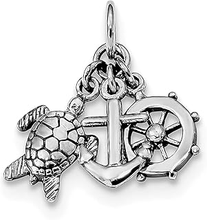 Colar de prata esterlina 925 tartaruga âncora náutica navio roda marinheiros pingente peixe vida marinha praia barco joias finas para mulheres presentes para ela