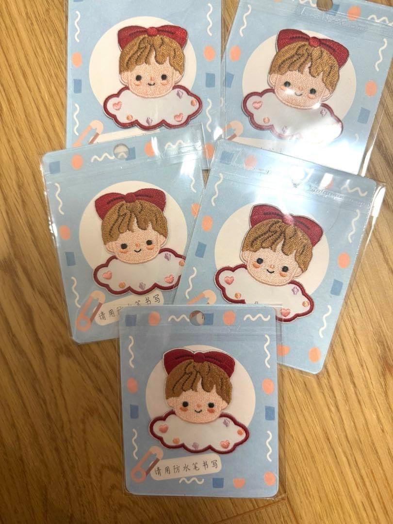 女の子 ワッペン 名前シール