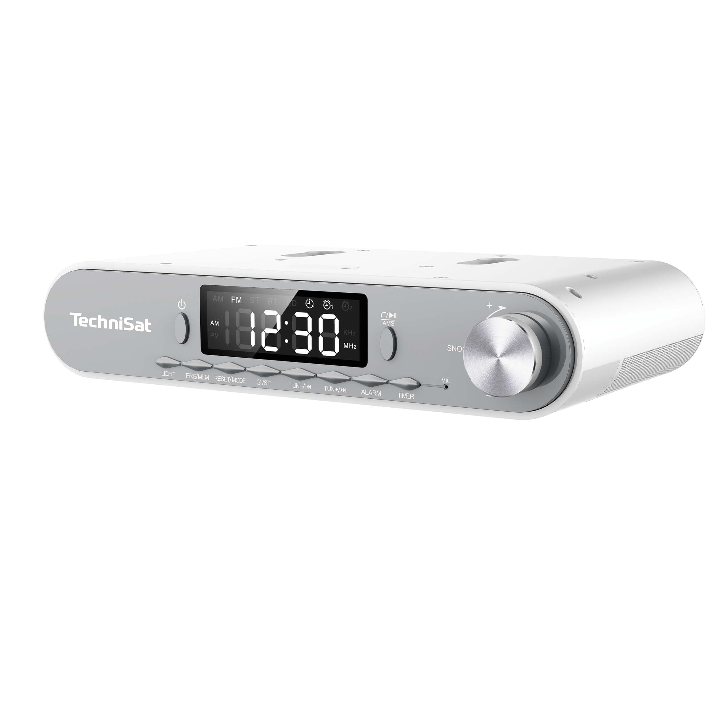 TechniSat Viola Küchenradio - Unterbau Radio mit UKW/FM, LED Display, Arbeitsleuchte, Timer, Bluetooth, Weckfunktion, Freisprecheinrichtung, 5 W Lautsprecher