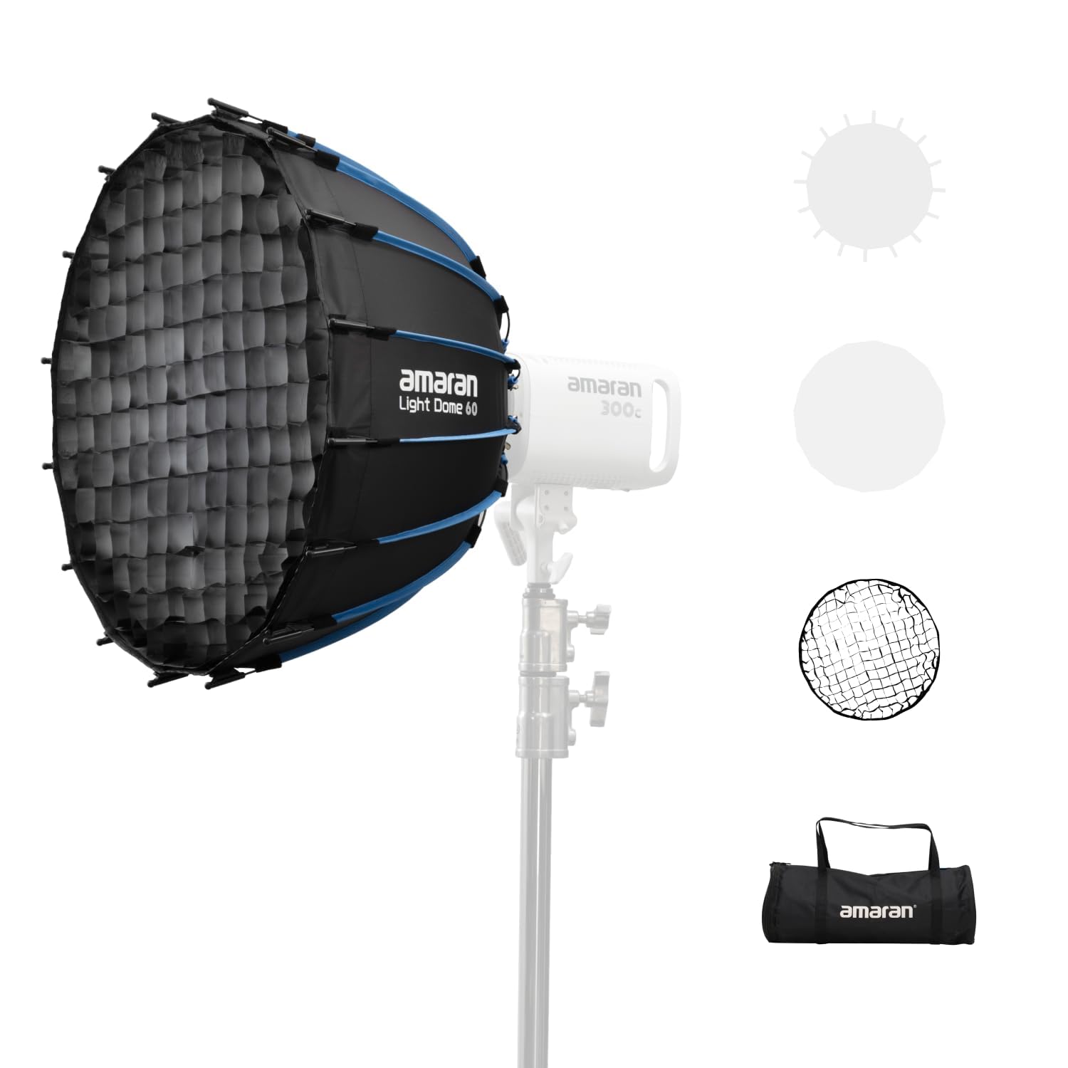 Amaran Octa Dome 60, One-snap Quick-Release Bowens Mount Foldable Soft Light Modifier Lighting Studio Control Modifier-image-39