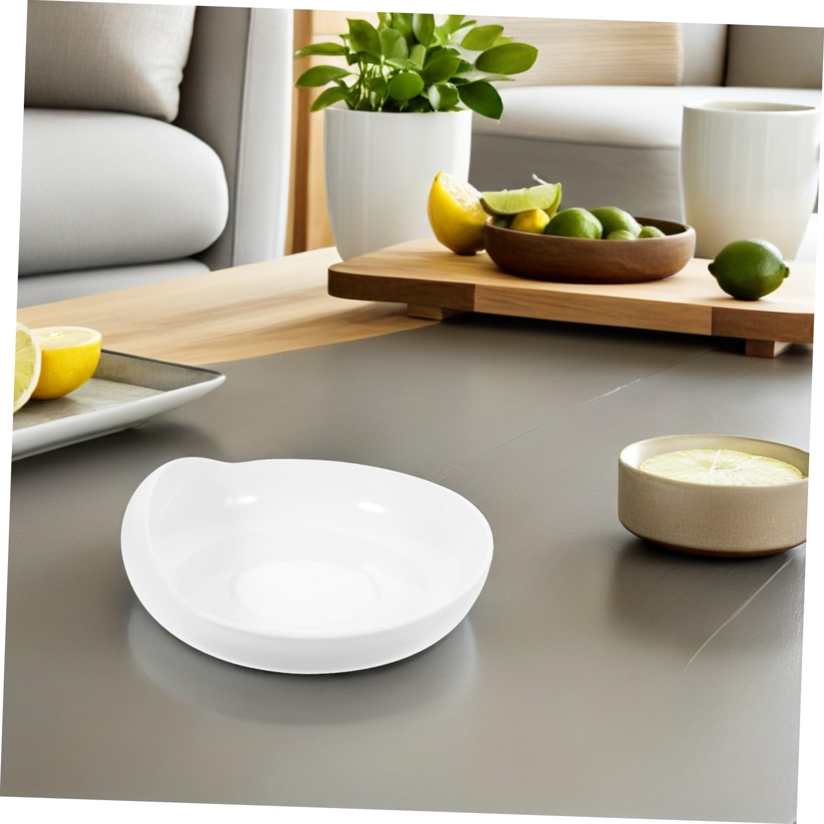 Assiette Anti-Déversement Ronde avec Ventouse 2 Pièces, Blanc | Silicone et Plastique, pour Repas Autonomes des Personnes Handicapées et Patients, Entretien Facile
