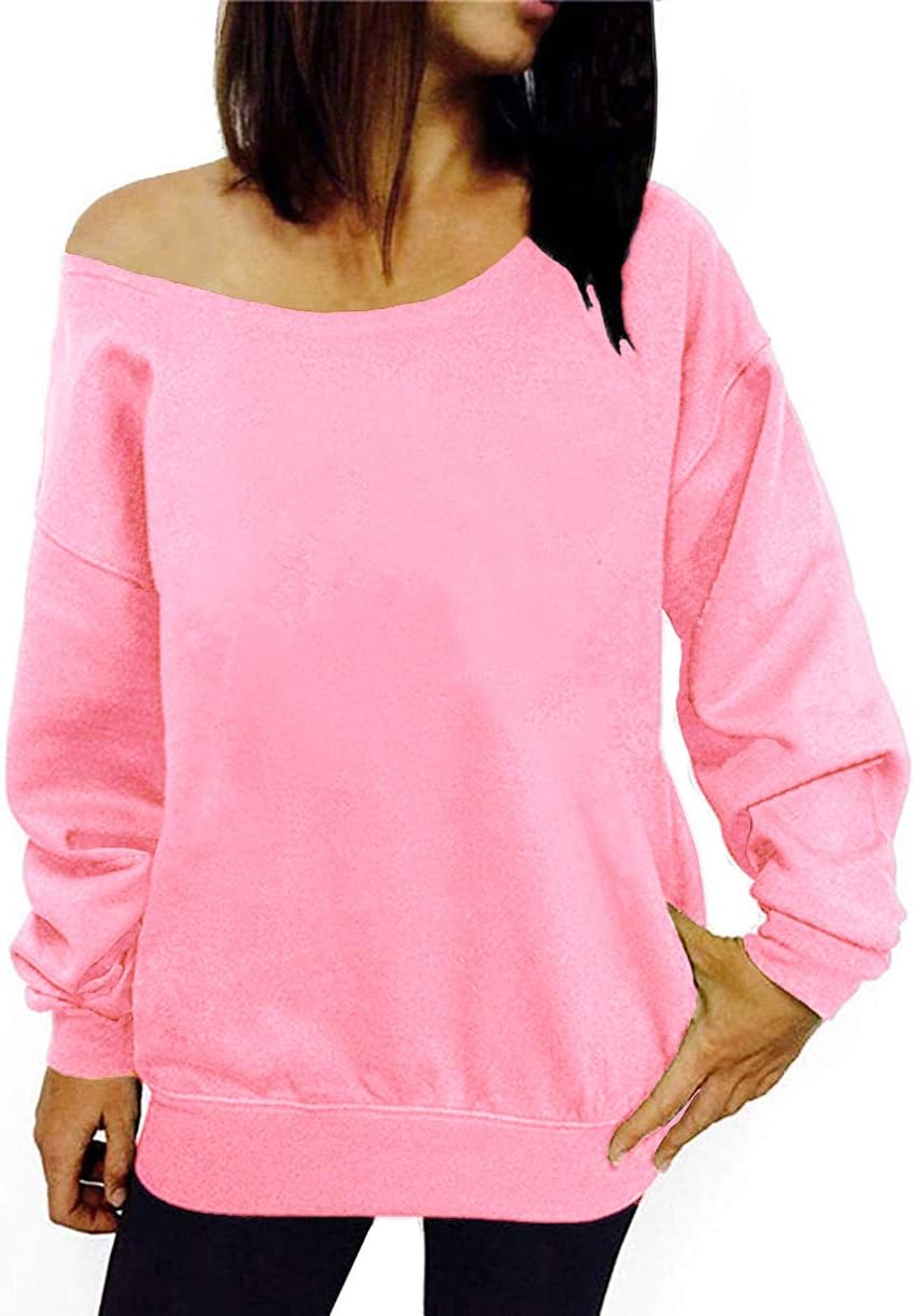 Womens Off The Shoulder Sweatshirt Women's Off-Shoulder