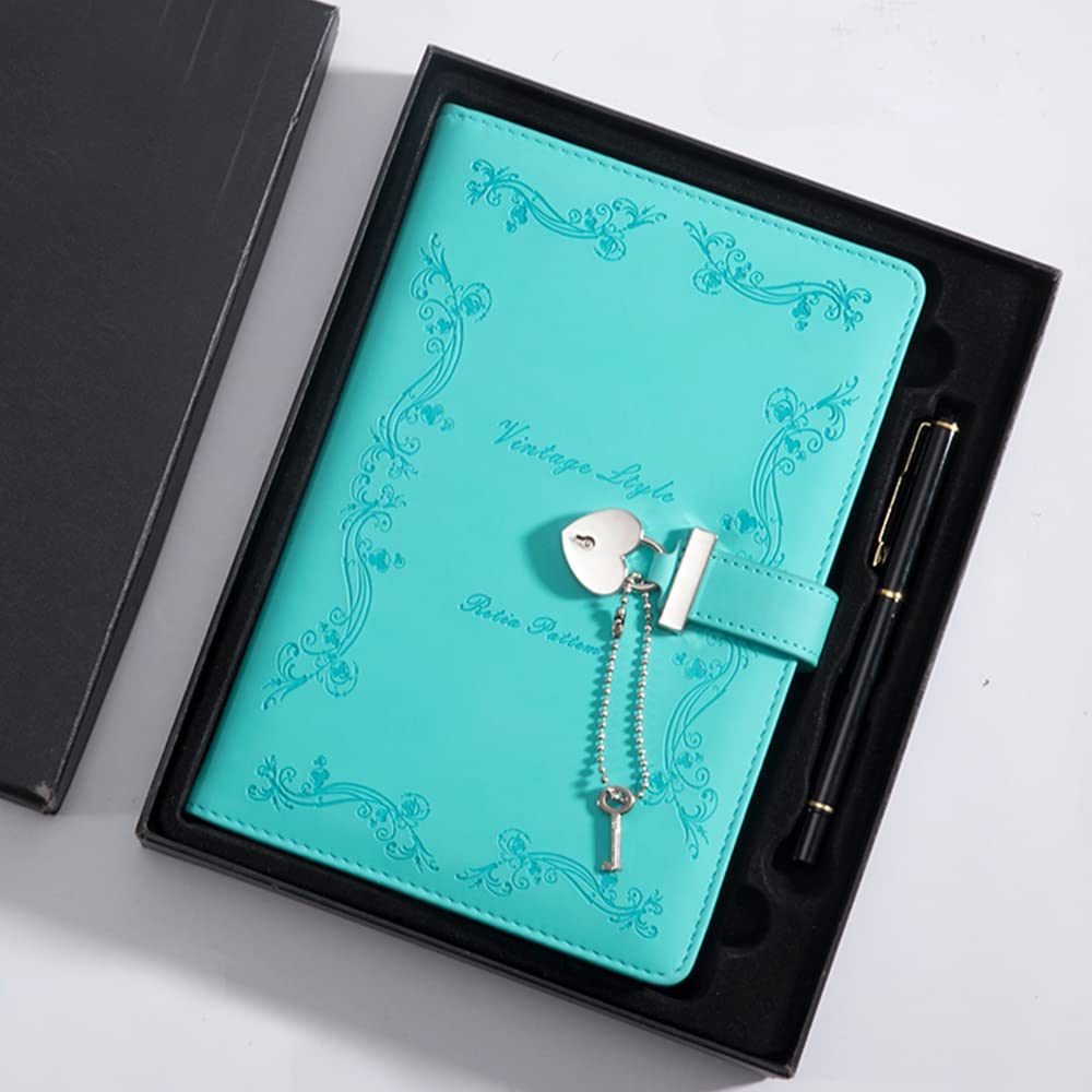 Amazon.co.jp: 日記帳 鍵付き ハート型 A5ノート メモ帳 鍵付きノート  