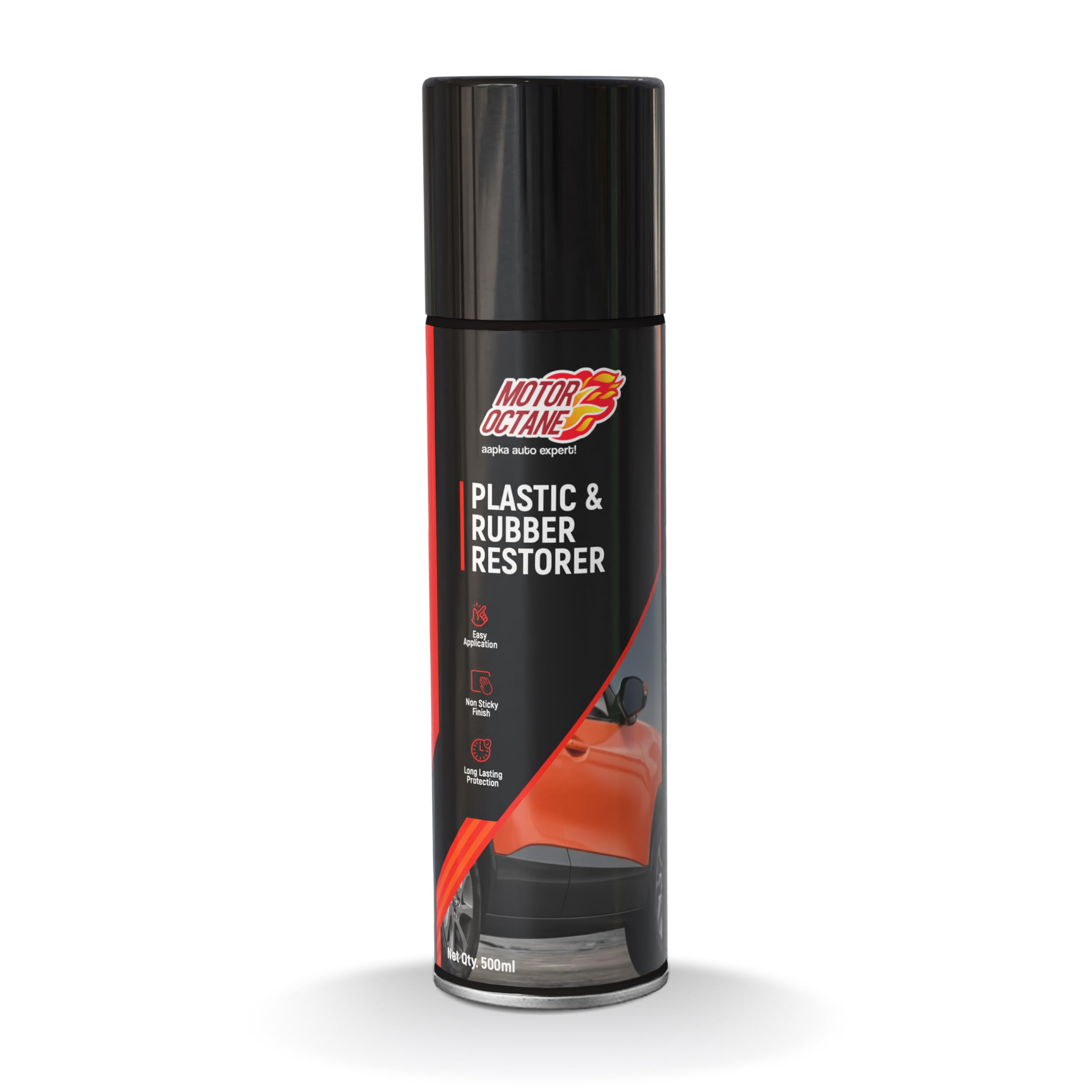 Plastic & Rubber Restorer Spray for Car & Bike | 500ml | Easy Application, Restores Faded Plastic, Rubber & Vinyl Surfaces for Car Bumpers, Fenders, Side Mirrors, Door Trims, Bike Panels