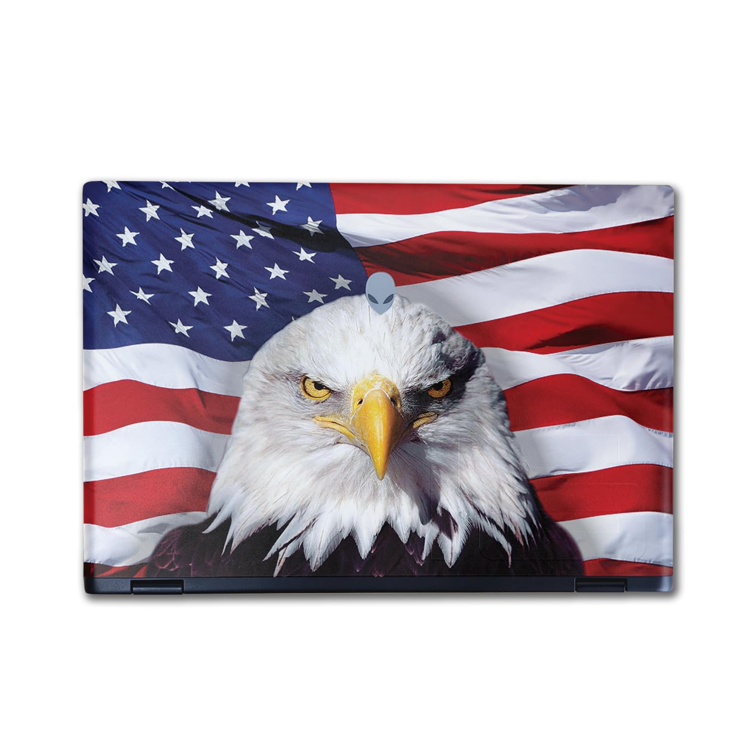 Laptop Skin Compatible with Alienware M16 R2 (2024) - America Strong - Premium 3M Vinyl Protective Wrap Decal Cover - Easy to Apply | Crafted in The USA by MightySkins