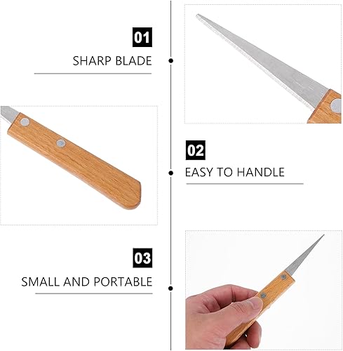 Miniatura 9 de EXCEART Cuchillo de parche de grabado, herramientas de cerámica, herramientas japonesas, cuchillo de pintura de arcilla de cerámica, cortador de