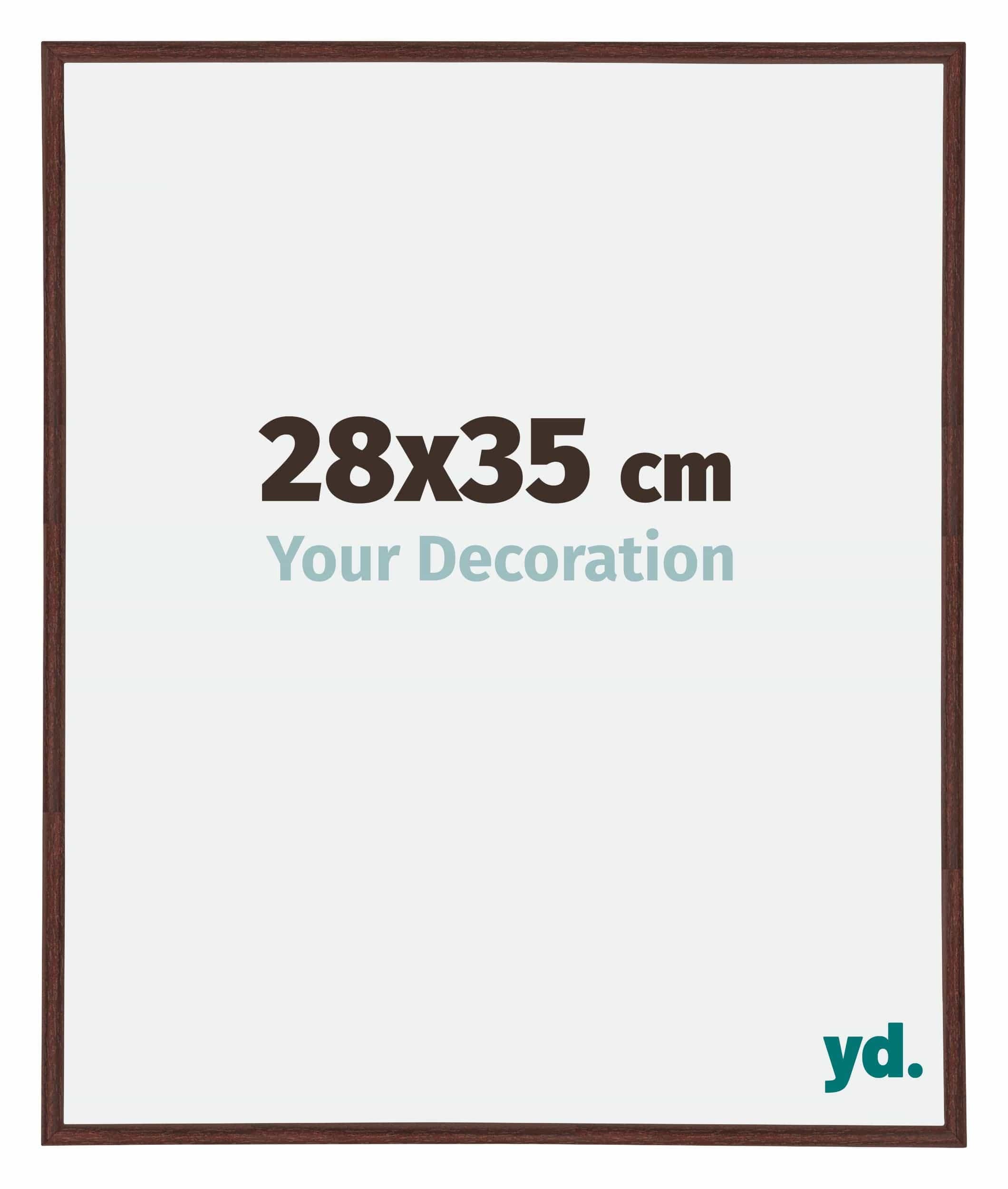 Your Decoration - Picture Frame 28,00x35,00 cm - Brown - UV Resistant Glass Plate - Anti-Reflective -Annecy