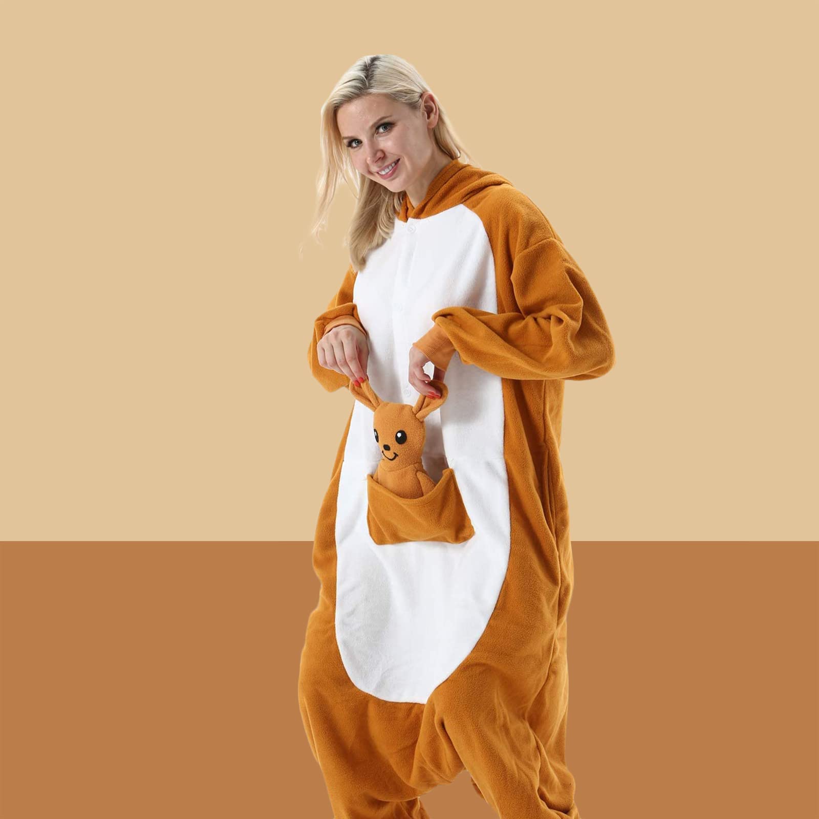 Hstyle Unisexe Adulte Onesie Anime Kigurumi Costume Cosplay Animaux Pyjama À Capuche Vêtements De Nuit - 4