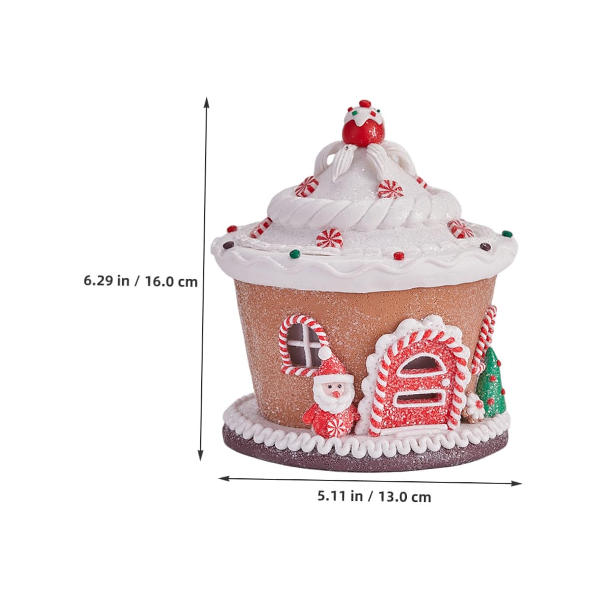 BESPORTBLE Centrotavola Natale Castello in Resina con Luce LED Decorazione Tavolo Festiva per Case di Villaggio Miniatura e Ornamenti Natale Rustici