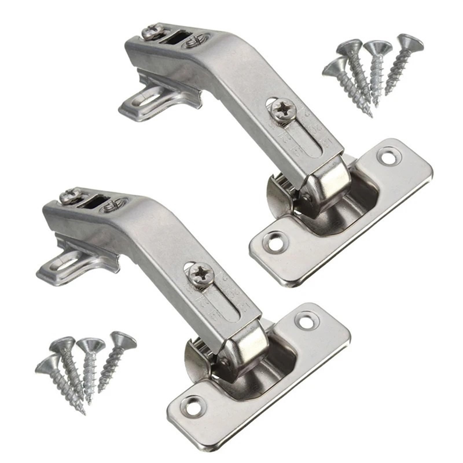 2pcs Cabinet Door Hinge 135 Degree Cupboard Door Hydraulic Hinges Soft Close with Screws Damper Buffer Furniture Hardware
