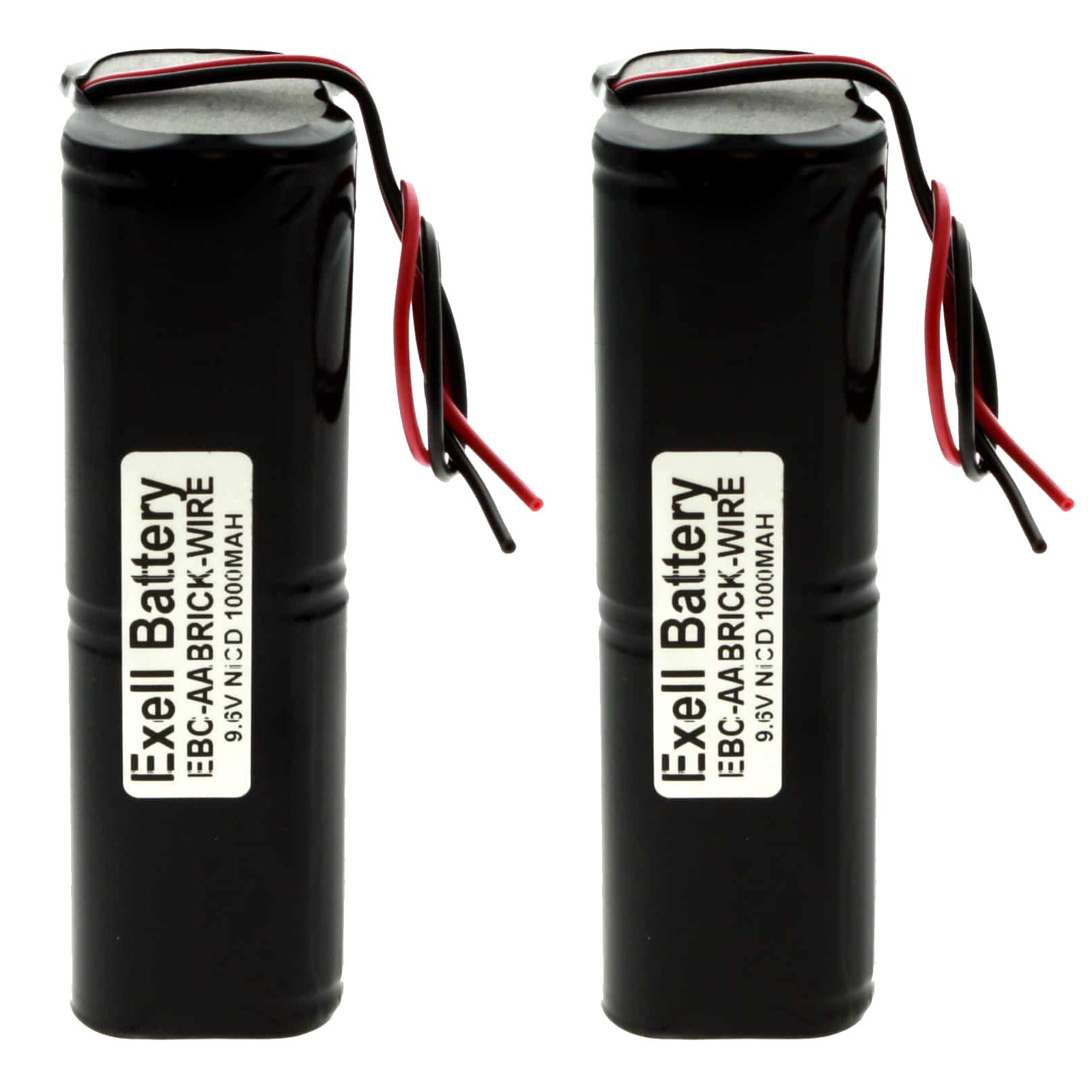 2x 9.6V 700mAh Custom NiCD Battery with 6.0" 18AWG Wires For Exit Signs Lighting