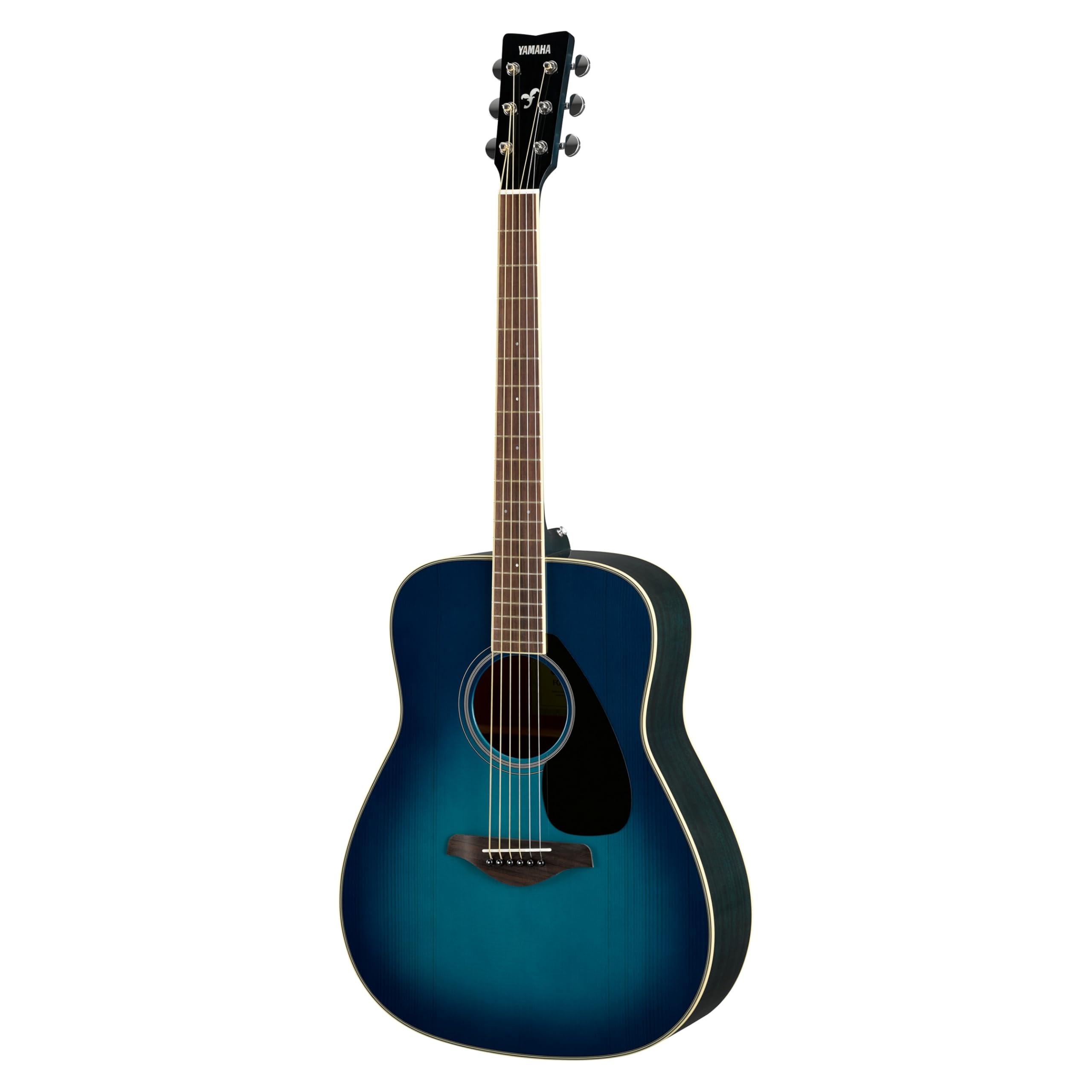 YAMAHA FG820 Guitare Acoustique – Dreadnought Format Standard, Diapason 24,96″, Table Épicéa Massif, Dos & Éclisses Acajou, Touche Palissandre, Cordes Acier – Sunset Blue