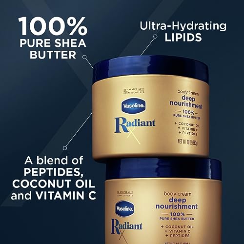 Vaseline CD2 -2062 Radiant X Deep Nourishment Body Cream 100% Pure Shea Butter thumb #2