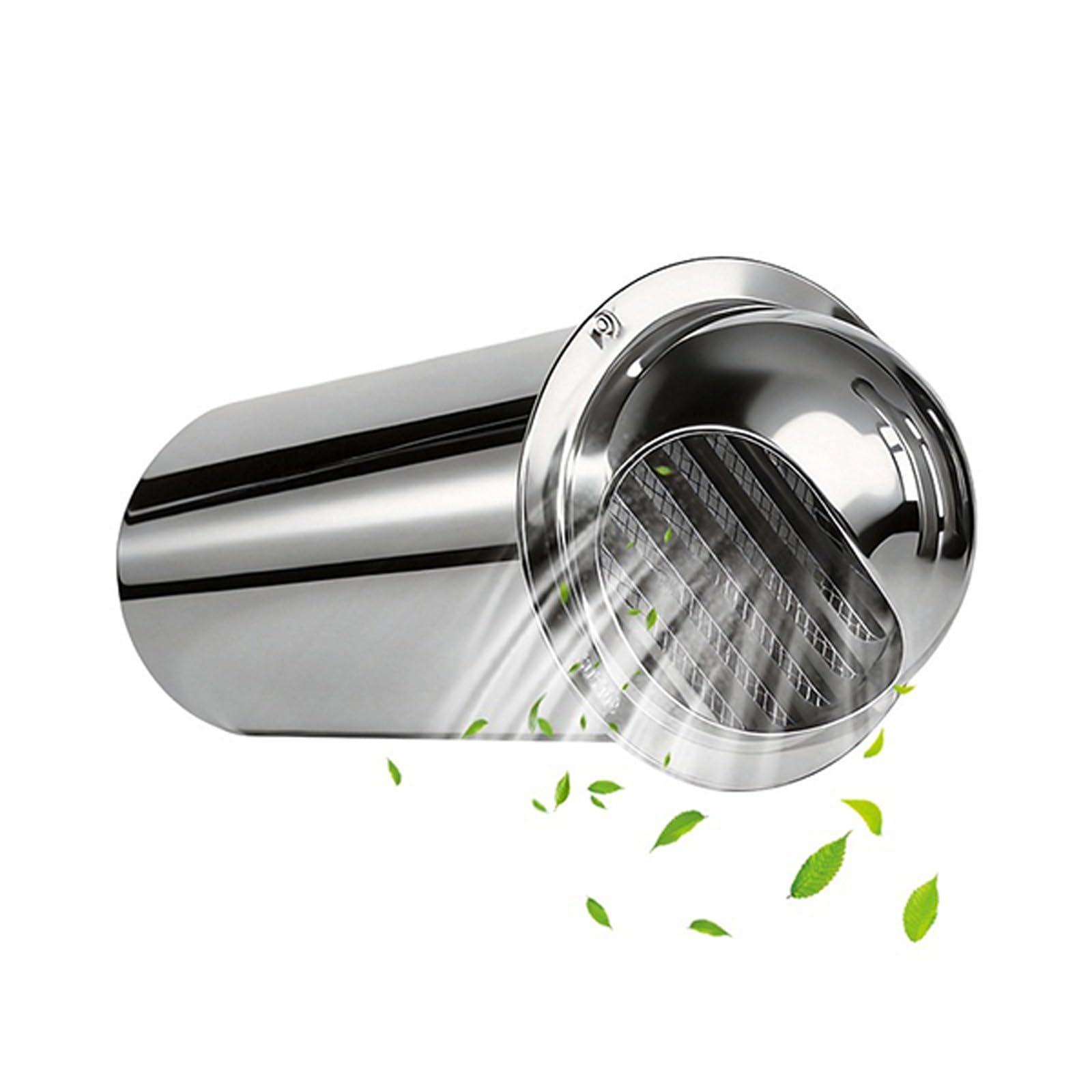 Coperchio di ventilazione contenente albero esteso per scarico 80 mm, A | Tubo esteso e rete in acciaio inox 304 resistente alle intemperie per foro da parete da 80 mm