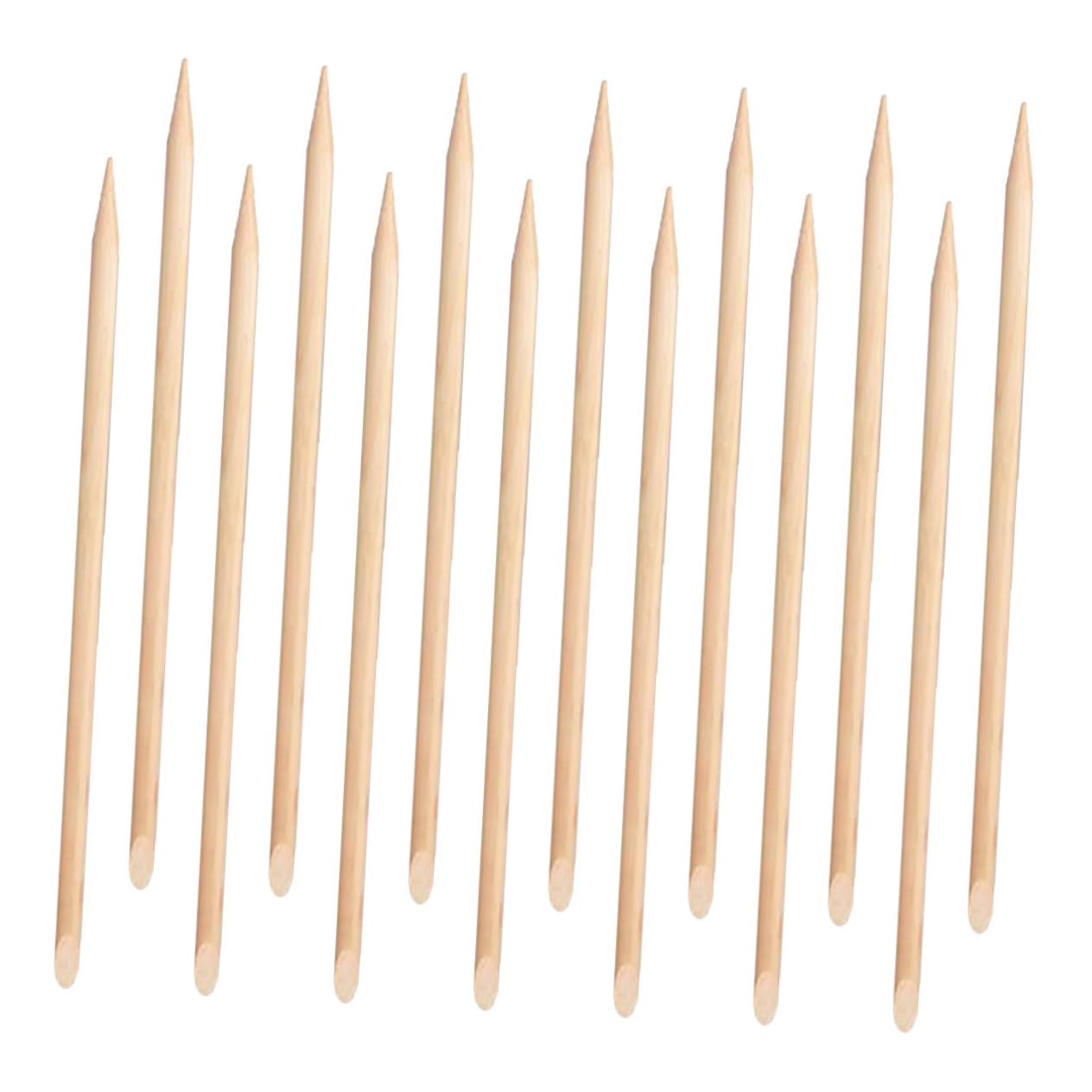 PartyKindom 100pcs Cuticle Sticks Double Ended Nail Cleaning Tools for Manicure for Home Beauty Salons Nail Polish Dead Skin Pusher