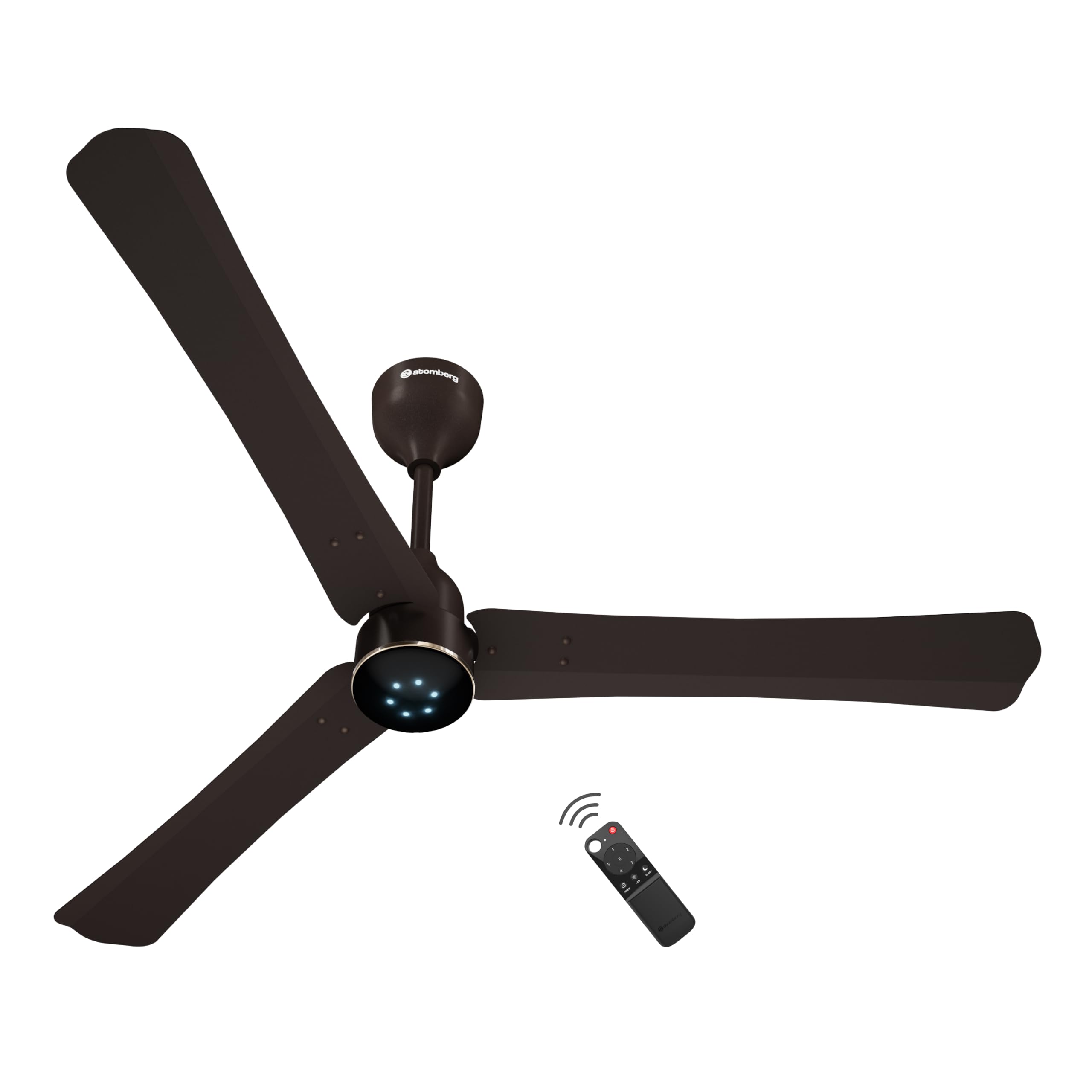 atomberg Renesa Halo Smart Alexa Enabled 1200mm BLDC Ceiling Fan with Remote | 5 star | High Air Delivery | Low noise | LED Speed Indicator | Sleek Design | | 3 Year Warranty| Blaze Brown