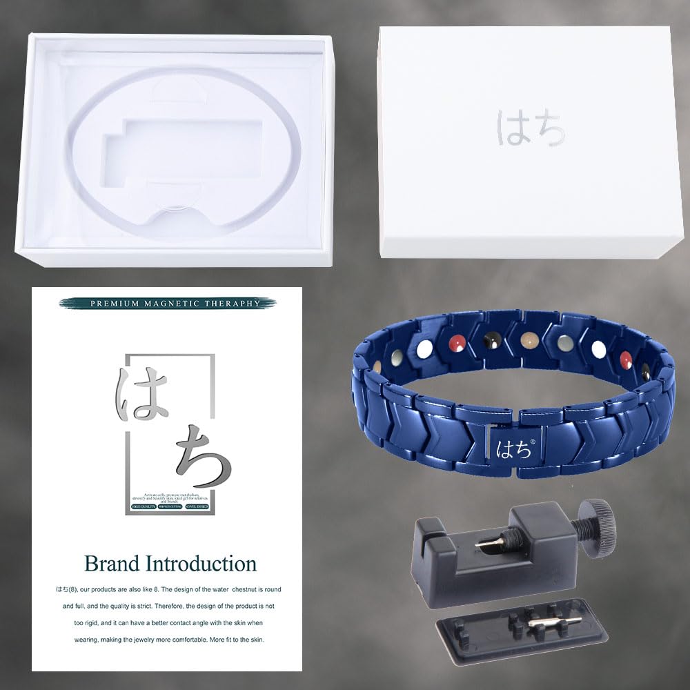 HAQI Herren Magnetarmband Gesundheit Energie Magnetfeldtherapie Arthritis Armband für Herren Edelstahl Schmuck